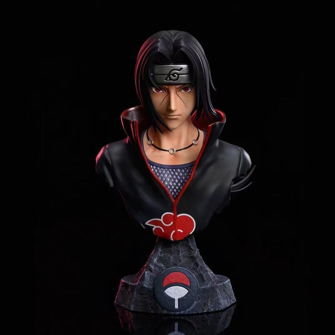 Naruto figure Obito Naruto Sasuke Itachi bust commemorative model car chassis ornament doll