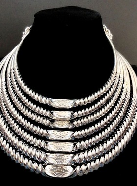 民族风银饰项链女款5层