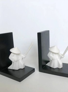 创意摆件中式武士侠客桌面树脂工艺品摆件家用博S古架茶室装饰摆