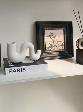 态生活 轻奢高级感黑白软装饰品小摆件 现代格调客厅酒柜书柜摆设