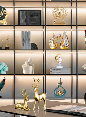 高档酒柜装饰品玄关摆件家居软装饰现代轻奢新房室内客厅高端大气