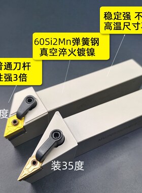 数控35外圆车刀 机夹车床刀杆 尖刀 MVJNR2021K16 MDJNR2525M16
