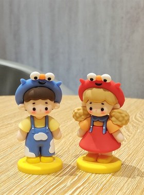 可爱卡通情侣人偶摆件桌面办公室玩偶G治愈系装饰品少女心女生礼