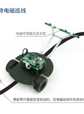 模块化智能小车L130差速CCD电磁巡线阿克曼舵机转向履带车PID控制