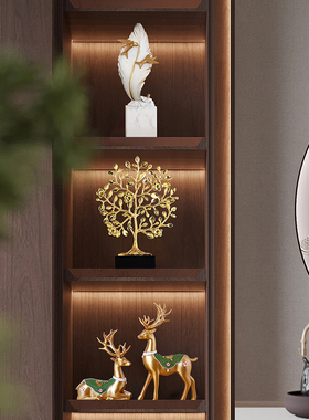 轻奢高档酒柜装饰品摆件中式客厅家居玄关电视柜书柜办.公室工艺