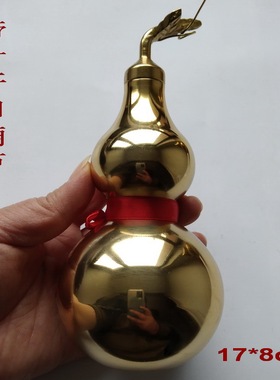 纯铜葫芦带叶开口家居饰品摆件六帝钱六乾钱五帝古铜钱装饰品挂件