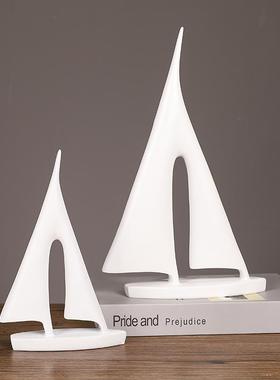 一帆风顺帆船摆件创意客厅家居酒柜工艺摆设现代简约办公室装饰品