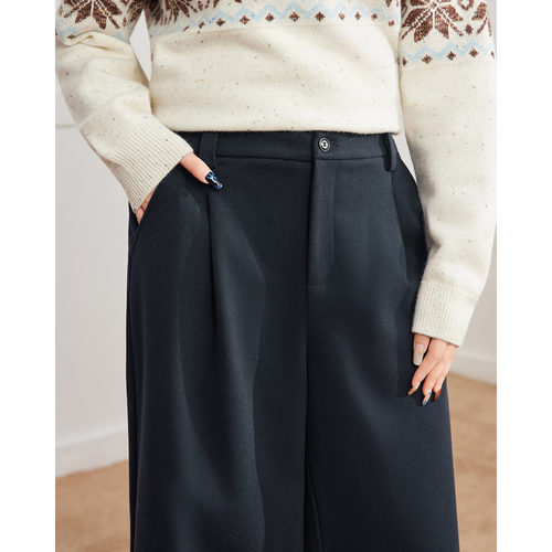 IEF/爱依服【大码女装】2025秋冬新款日常百搭通勤气质休闲直筒裤 - 图2