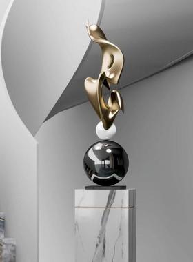 创意现代轻奢风酒店大堂别墅走廊过道玄关落地艺术雕塑装饰摆件