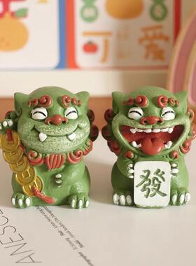 狮子三百风狮子风风水气饰品石敢做办公室工作站桌面小狮子饰品礼