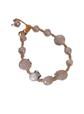 纽扣巴洛克手链14k注金小u众设计高级感时尚简约天然淡水珍珠手链