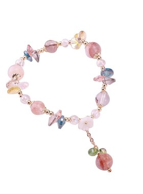 奥地利元素水晶手链女日韩新款发晶手F串松紧弹性可调手饰厂家