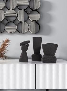 简约现代软装饰品摆件玄关客厅酒柜电视柜办公室轻奢抽象陶瓷摆设