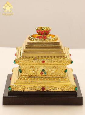 藏式水晶舍利塔菩提塔家用摆件供奉用品舍利子瓶子可打开装藏