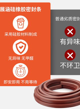 防盗门密封条门缝隔音防撞条进户门房门木门框防风条门窗密封胶条
