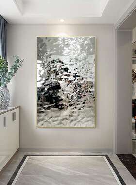 不锈钢金属立体装饰画现代轻奢水波纹圆形挂画玄关走廊装置实物画