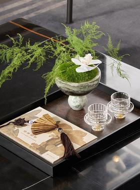 邸高 高级感轻奢别墅样板间茶几饰品 酒店花瓶摆件插花大理石花器