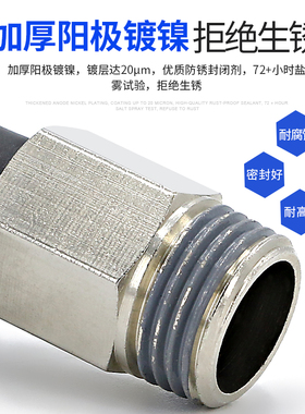 气管接头快速接头PL带螺纹快插弯头快接pu管气动加长内丝配件大全