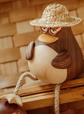 原上城长腿大鸟原木风装饰摆饰家居饰品桌面创意礼品原创设计室内