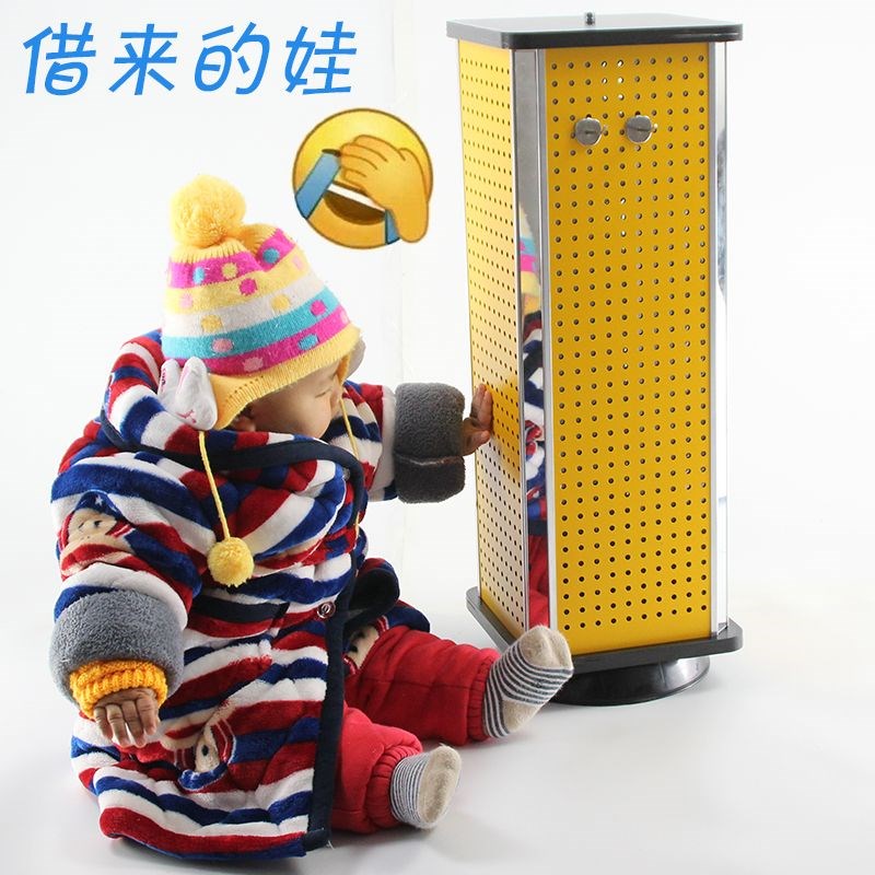 Perforated board style wall aluminum plastic plate desktop floor cabinet A perforated board jewelry hardware tool storage rotating exhibition