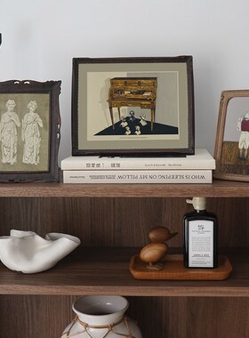 Peeji 小众艺术装饰画手工挂画雕花画L框中古风侘寂风摆台礼品