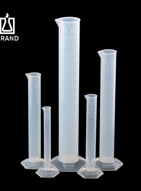 BRANDl蓝线塑料量筒50/100/250/500/1000ml进口PP普兰德刻度量杯