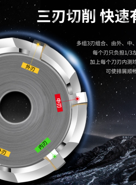 磁力钻空心钻头不锈钢金属厚钢板合金开口打孔取芯钻头35 50 75mm