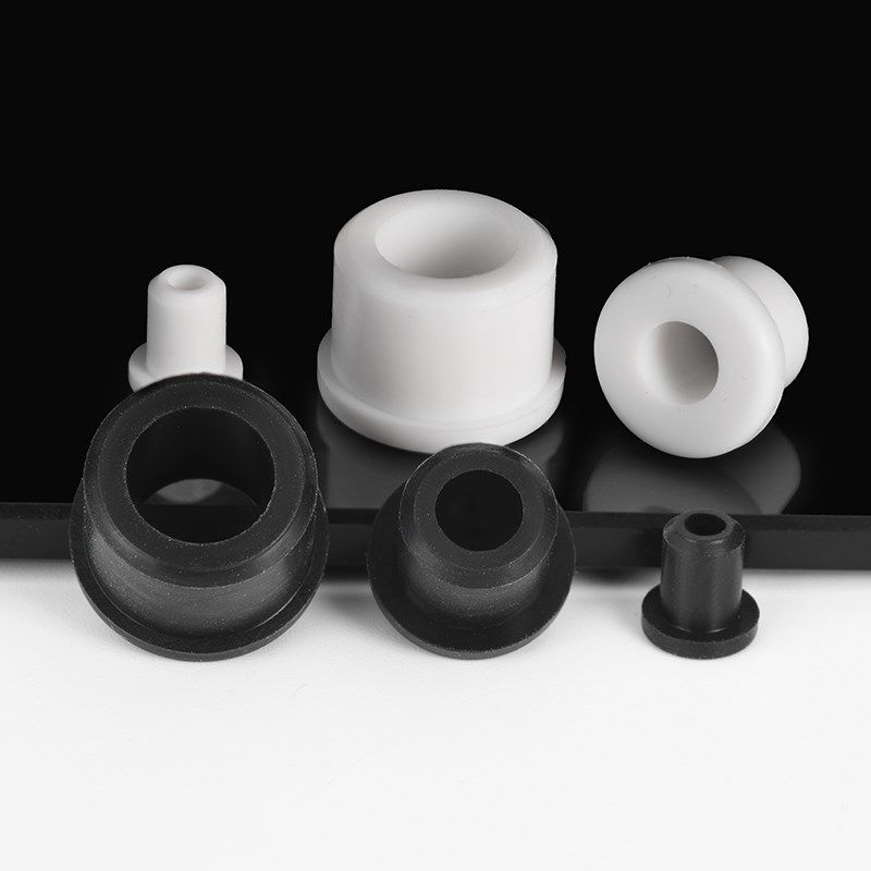High temperature resistant soft silicone T-type protective coil outlet ring cable chassis sealing ring wire protective sleeve hollow hole plug