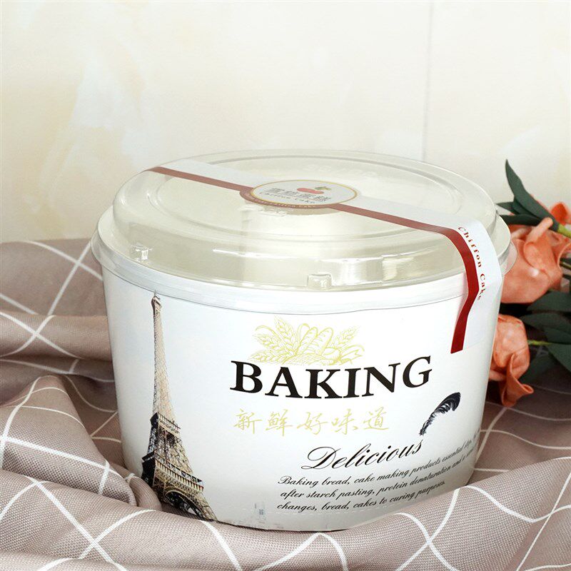 戚风中空蛋糕杯模具4寸6寸8寸烟囱火锅杯纸杯雪纺杯子糕带盖包邮 - 图1