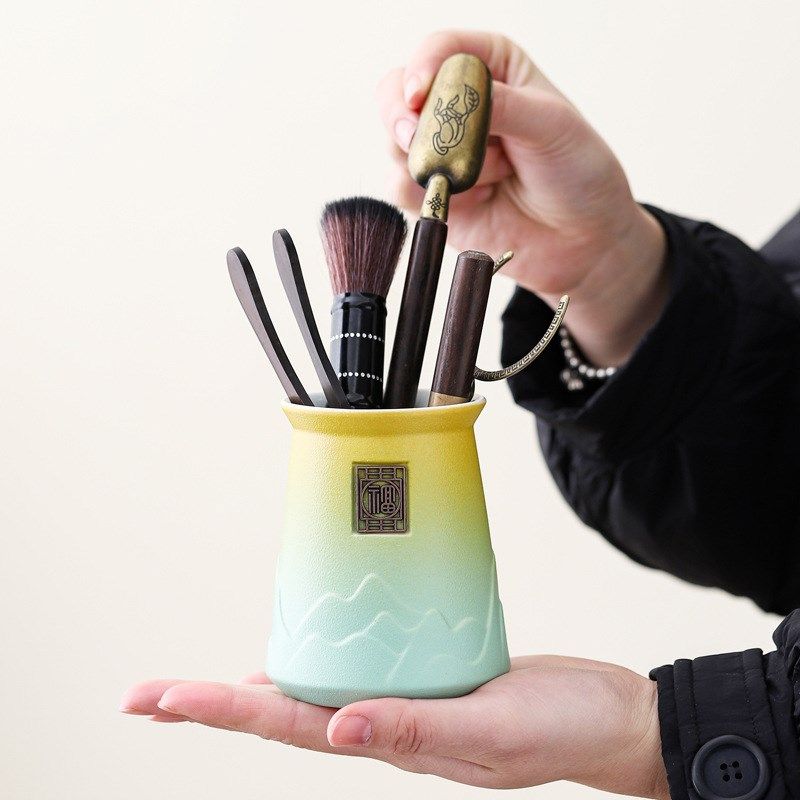陶瓷茶道六君子家用茶具配件茶夹茶勺茶笔泡茶工具整套茶台零配件,淘宝优惠券,粉丝福利购,淘宝优惠卷