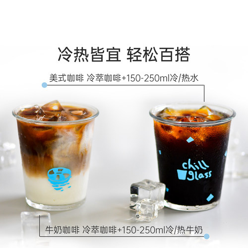 【单盒装】chillglass咖啡液美式浓缩拿铁冷萃黑咖啡0糖33g*10杯 - 图2