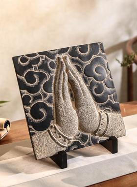 新古典佛手创意镇宅招财摆件 客厅书房软装摆设中式桌面装饰品