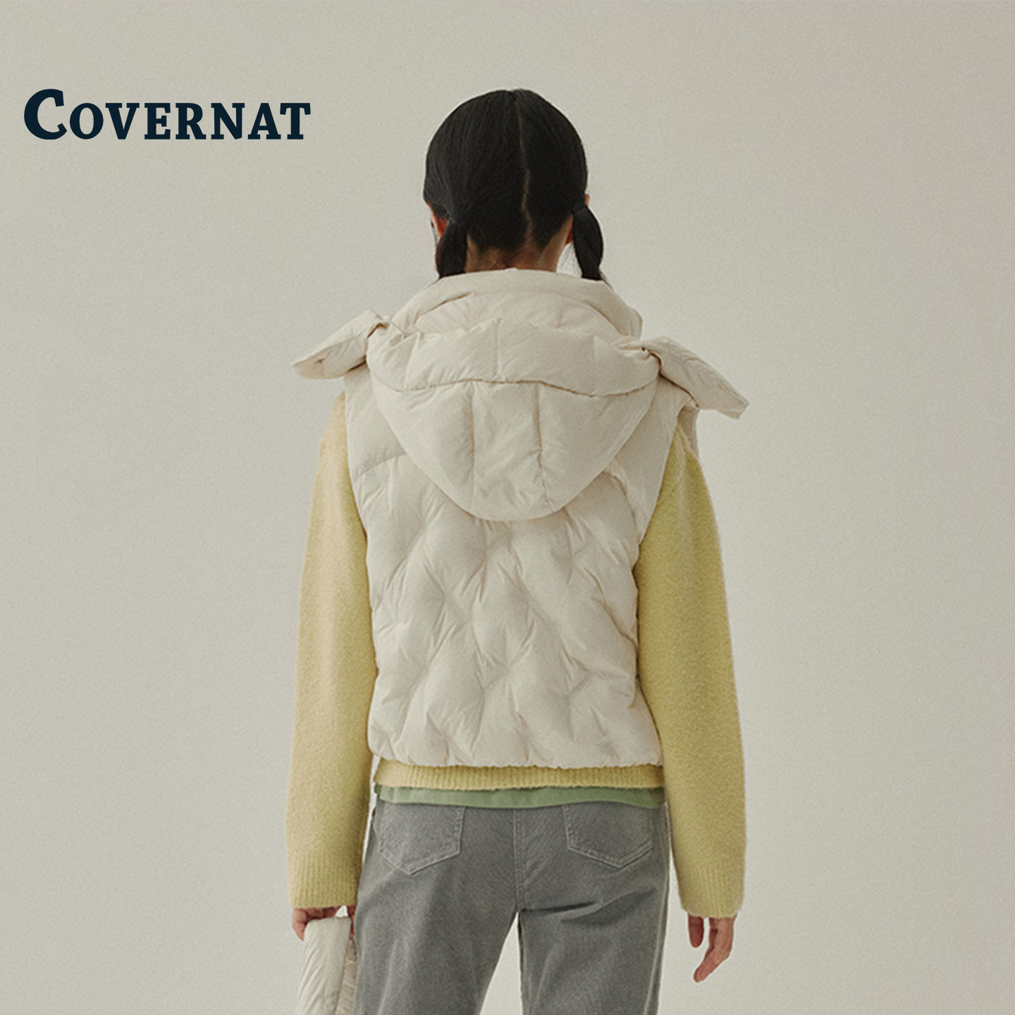 COVERNAT韩国羽绒马甲女2025新款鸭绒保暖运动短外套休闲无袖背心,淘宝优惠券,粉丝福利购,淘宝优惠卷