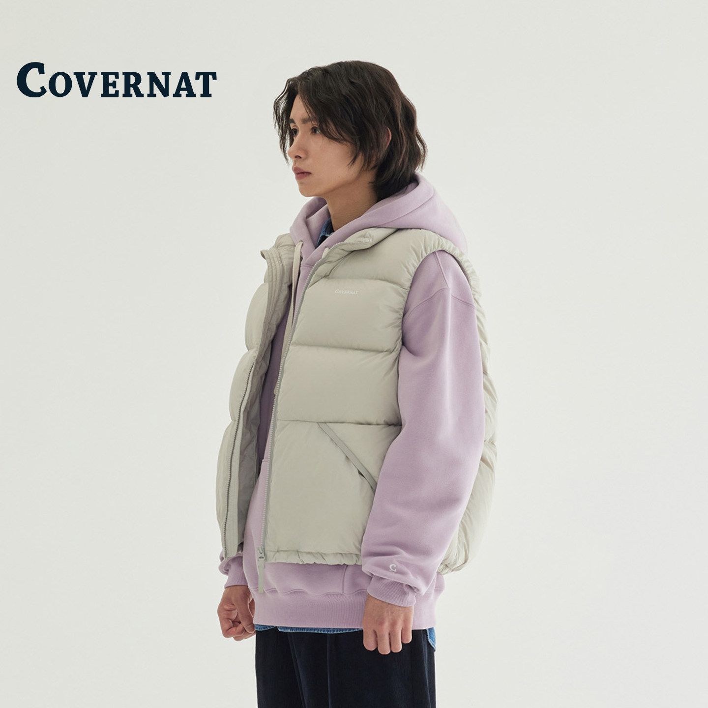 COVERNAT韩国羽绒马甲男2025新款鸭绒保暖运动休闲无袖背心短外套,淘宝优惠券,粉丝福利购,淘宝优惠卷