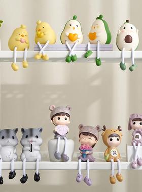 创意长腿吊脚娃娃摆件坐姿小家居装饰客厅玄关电视柜桌面儿童礼物