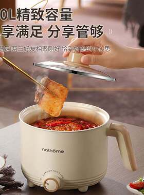 电煮锅学生宿舍锅多功能家用电饭煲迷你泡面锅小电火锅跨境