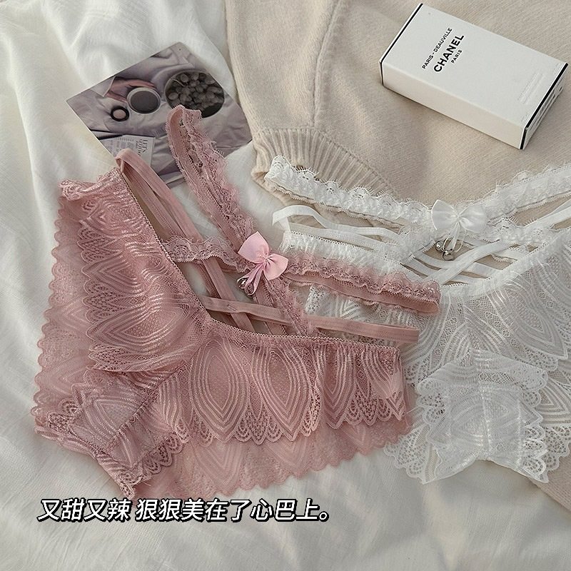 风性感蕾丝内裤女铃铛装饰交叉镂空痕蜜臀女士裤,淘宝优惠券,粉丝福利购,淘宝优惠卷