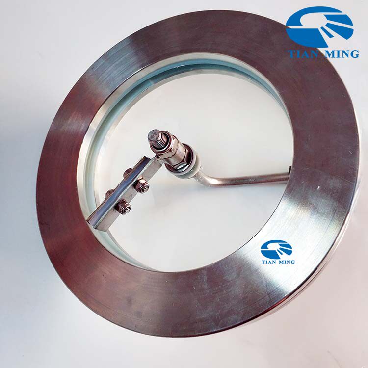 法兰视镜带刮板刮片带灯带刷雨刮刀对夹式玻璃视窗盅筒观察口304 - 图1