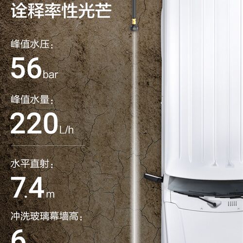 威克士高压洗车机家用WU633无刷锂电清洗机充电式便携式洗车水枪 - 图2