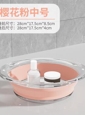 脸盆学生宿舍用可折叠透明便携式旅行加厚大号家用洗衣服洗脸盆子