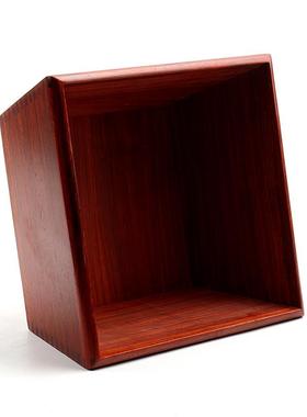 红木实木日进斗金米斗红花梨木创意香炉客厅摆件入伙 伙招财开 张