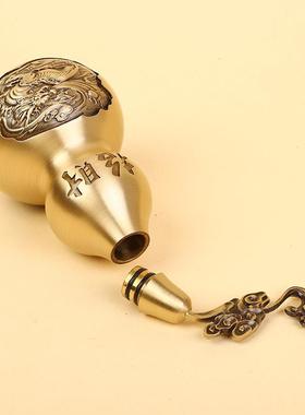 纯铜麒麟貔貅葫芦纯铜葫芦招财镇宅桌面铜摆件厂家直销