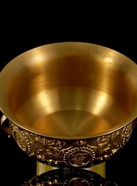 厂家黄铜聚宝盆摆件实心铜盆铜客厅店铺办公室开业礼品工艺品