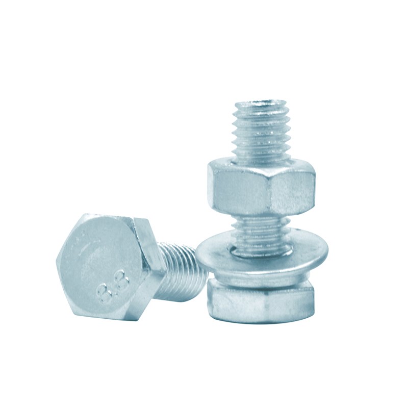 8.8级镀锌外六角螺丝螺栓螺母套装大全配件组合长螺杆M6M8M10M12 - 图1