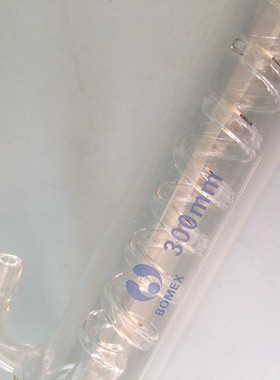 玻璃球形直型蛇形冷凝管200 300 400 500 600mm19/24 *2回流标准