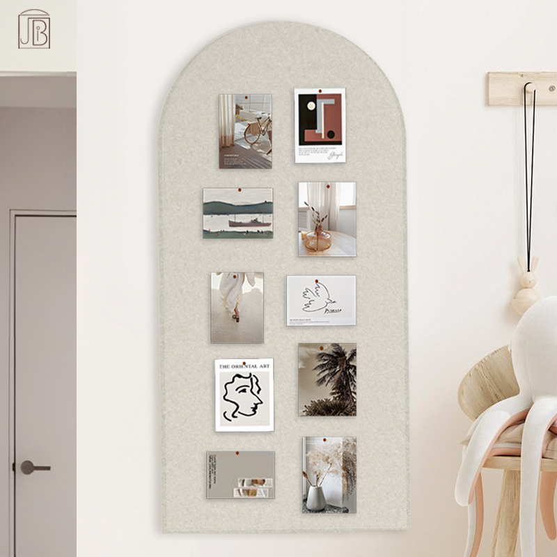 半圆毛毡墙贴照片墙展示板墙面软木板文化墙留言板木板粘板墙软板 - 图3