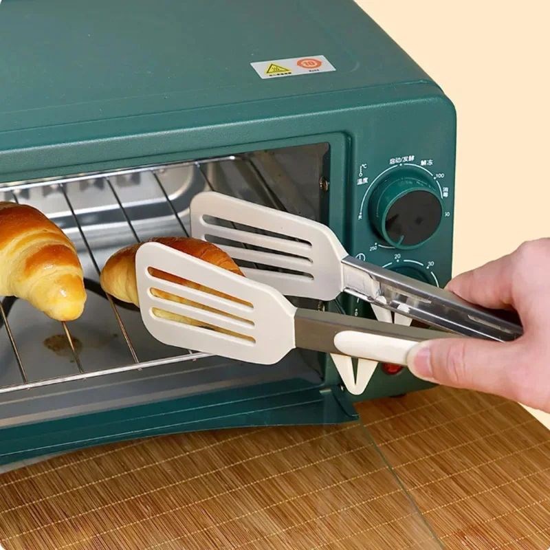 9-inch food itongs Stainless steel tongs Silicone non-stick - 图0