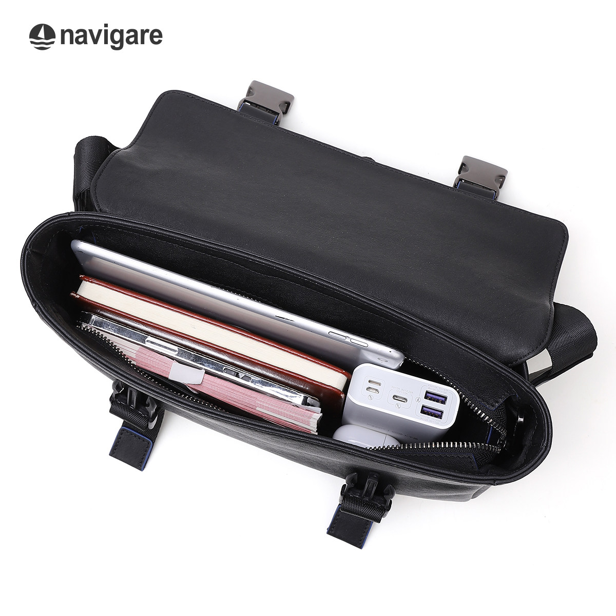 【真皮】Navigare意大利小帆船单肩包男士小众斜挎胸包真皮多功能,淘宝优惠券,粉丝福利购,淘宝优惠卷