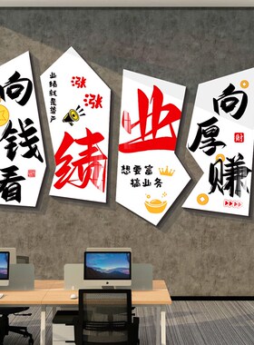 业绩销售部中介电商公o司企业文化办室墙面装饰画氛围布置励志标
