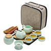 Portable ceramic kung fu tea set travel set outdoor portable tea cup home simple office reception set